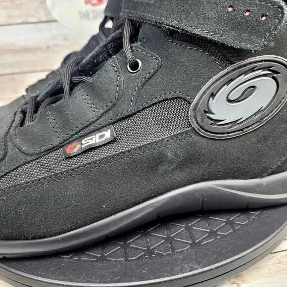 Sidi Doha Men's Size 12.5 Motorcycle Riding Straps Black Suede Ankle Boots - Picture 8 of 14